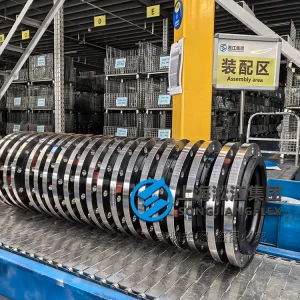 DN300 PN16 custom short length (130mm) EPDM rubber compensator with SS316L stainless steel flanges for deep-sea suction pile control systems.