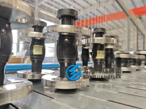 DN15 PN16 food grade EPDM rubber expansion joint, CCS certified, SS316 flanges, 150mm length, for shipboard potable water and fresh water generators.