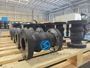 250mm rubber compensator length design, DN80 JIS 10K (PN16) EPDM twin sphere expansion bellow for Trelleborg replacement.