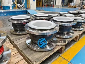 DN250 PN16 PTFE lined rubber compensator, premium EPDM rubber expansion joint with SS316 flanges for petrochemical pump systems