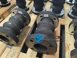 Double sphere rubber expansion joint, JIS 10K DN80 marine flexible joint with twin sphere bellow, perfect alternative to Trelleborg for shipyards.