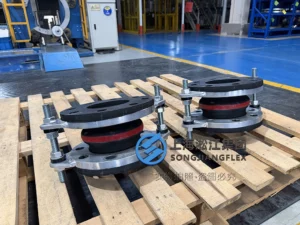 DN125 EPDM rubber compensator with carbon steel flanges and tie rods for high pressure industrial water pipelines - 03